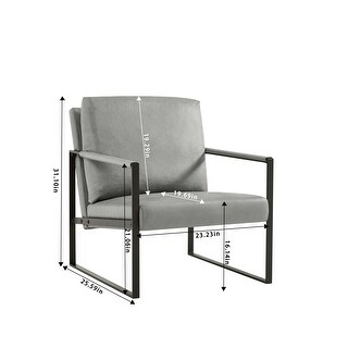 Homy Lin Living Room, Office or The Reception Area PVC Leather Accent arm Chair with Extra Thick Padded backrest