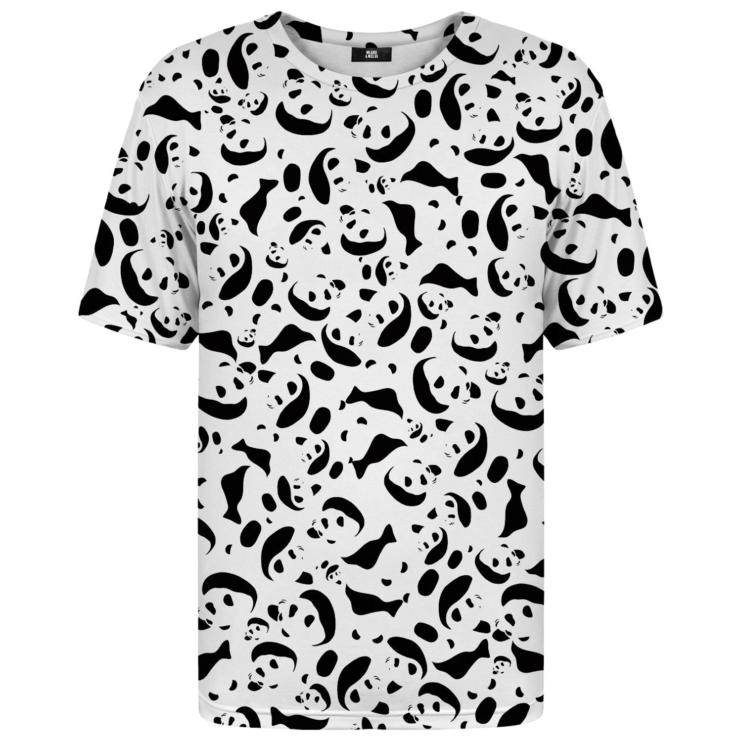 Betere Shop WHAT ON EARTH Men's Panda Bear T-Shirt Top - Black and White LJ-41