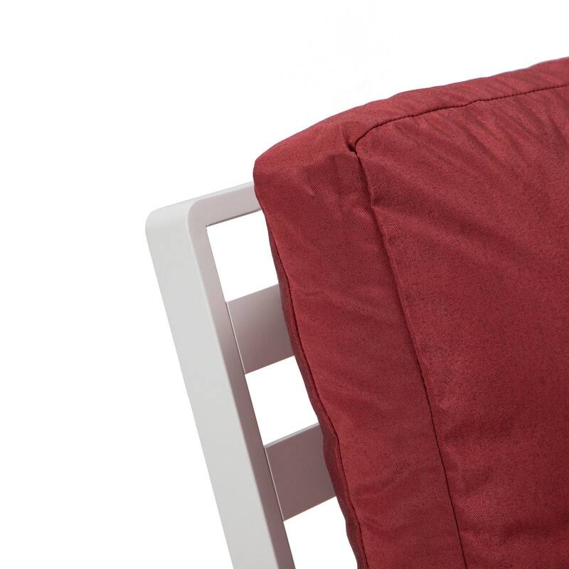 Walbrooke Polyester Upholstered Aluminum Frame Outdoor Loveseat with Powder-Coated Finish and Removable Cushion Covers - 56.69