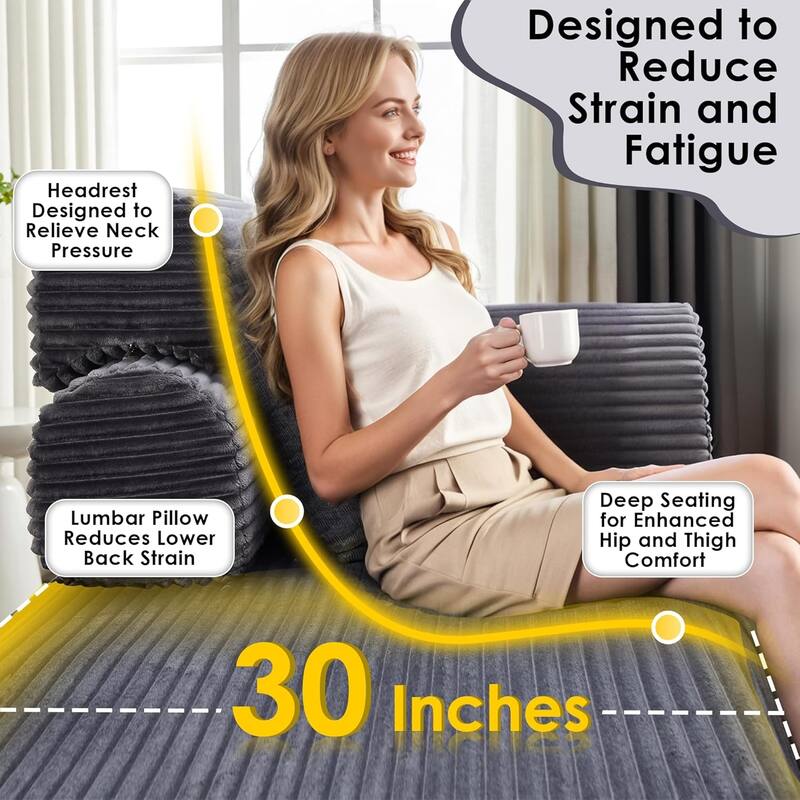 Convertible Sleeper Sofa Bed, 78.5" Corduroy Foldable Loveseat Sofa, King Size Floor Mattress Couch, No Assembly Required