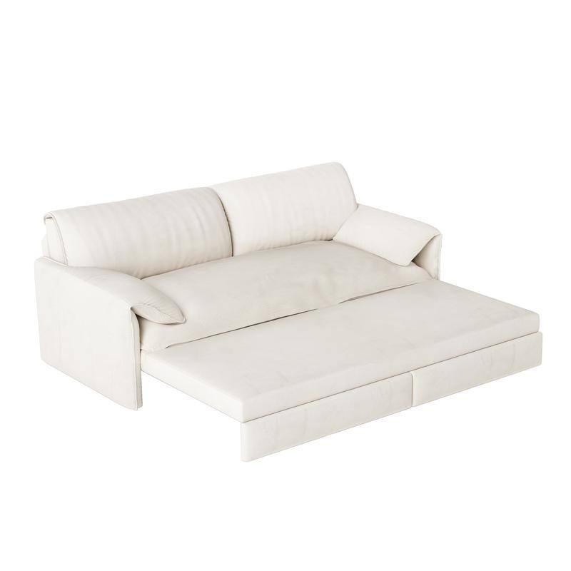 66" Queen Pull Out Sofa Bed, 3-in-1 Convertible Sleeper Sofa with Side Storage