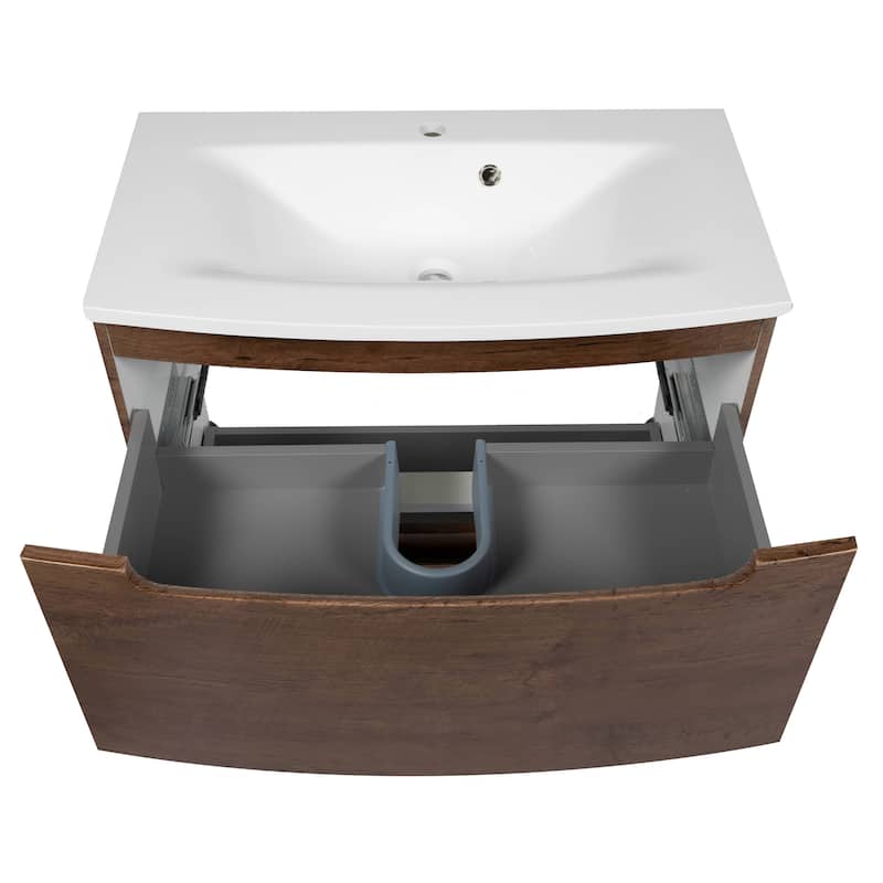 Modern Free standing Bathroom Vanity with Washbasin | Delux Collection with Mirror