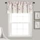 Lush Decor Weeping Flower Room Darkening Window Curtain Valance - 52x18 - Purple & Gray