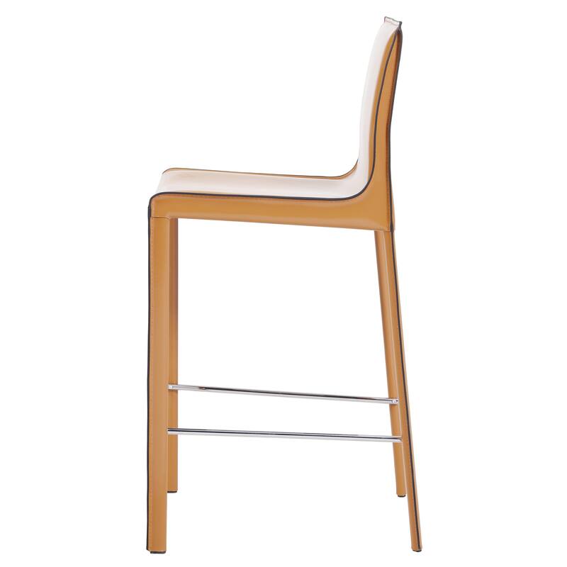 NPD Furniture Gervin Recycled Leather Counter Stool (Set of 2)