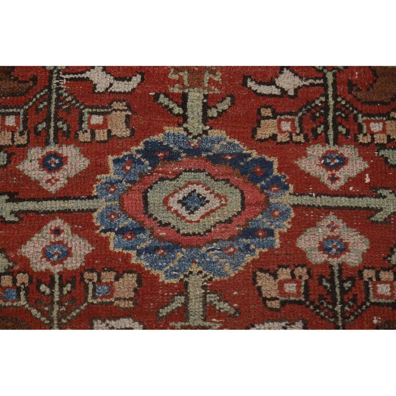 Pre-1900 Antique Mahal Persian Area Rug Handmade Wool Carpet - 7'11"x 11'2"