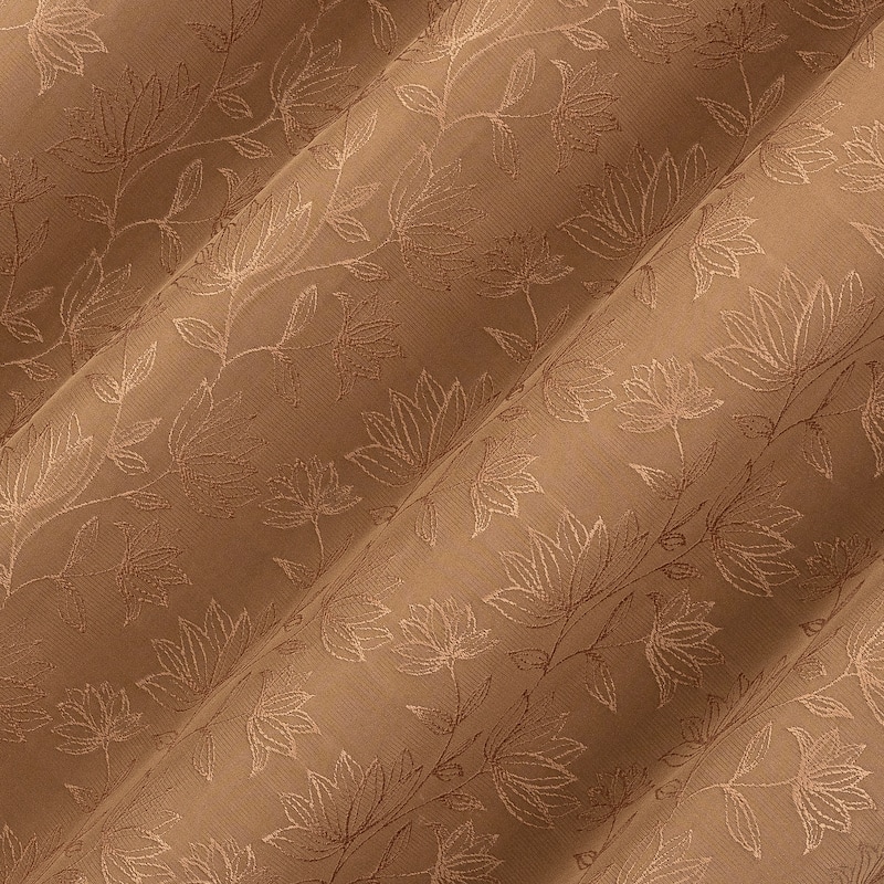 Sun Zero Bronte Floral Jacquard Total Blackout Rod Pocket 1-Piece Curtain Panel, Single Panel