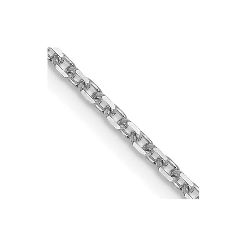 Curata 14k White gold 1.5 mm Diamond-Cut Rolo Chain Necklace Options: 16 18 20