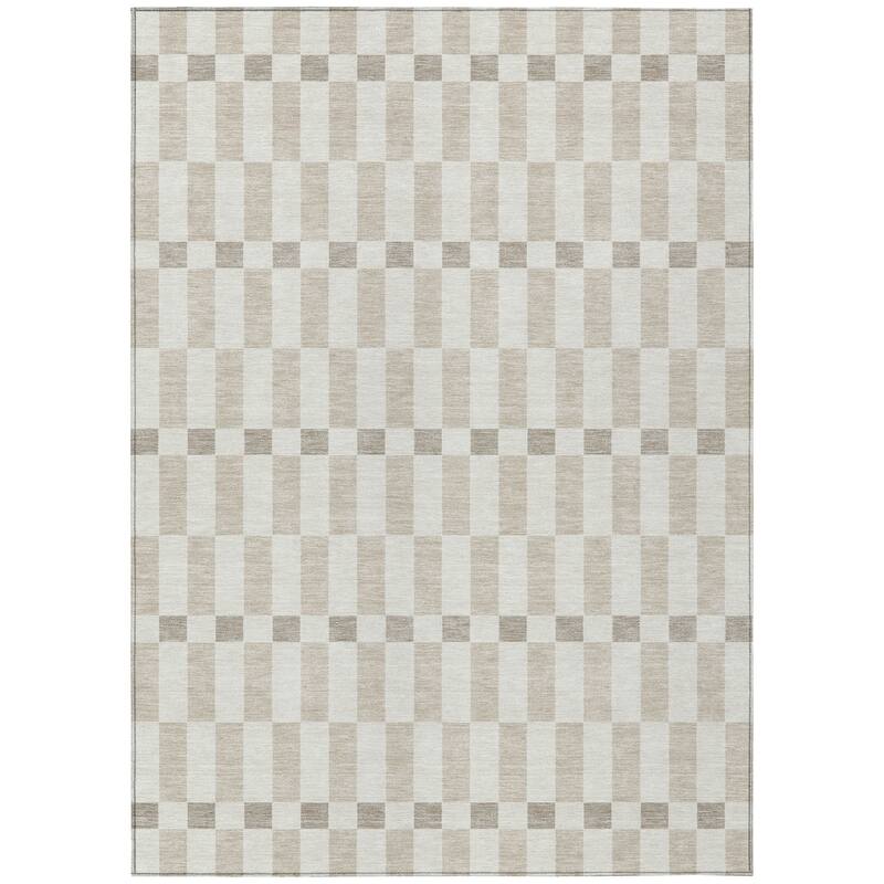Machine Washable Indoor/ Outdoor Modern Augusta Chantille Rug