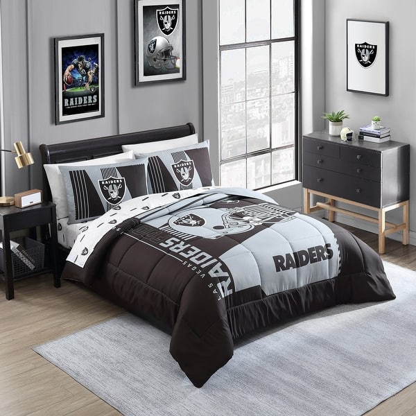 Las Vegas Raiders NFL Licensed Status Bed In A Bag Comforter