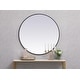 preview thumbnail 87 of 186, Carson Carrington Labbemala Metal Frame Round Mirror
