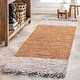 preview thumbnail 28 of 31, Nuloom Hand-woven Leather/ Cotton Tassel Area Rug 2'6" x 8' Runner - Natural - Runner
