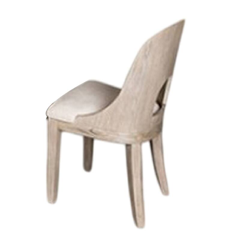 Zoko 7pc Dining Table Set, Polyester Cushion Seats, White Wash Wood