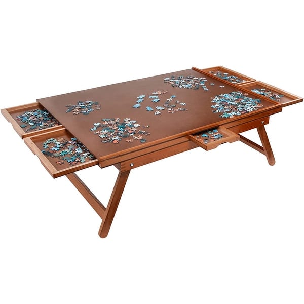 slide 2 of 4, Jumbl 1500 Piece Puzzle Board 27 x 35" with legs, 6 Drawers - N/A