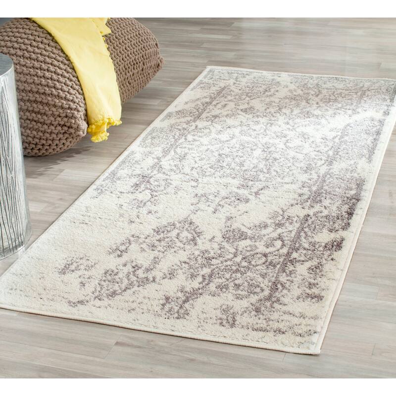 SAFAVIEH Adirondack Sierra Vintage Oriental Distressed Rug - 2'6" x 8' Runner - Ivory/Silver