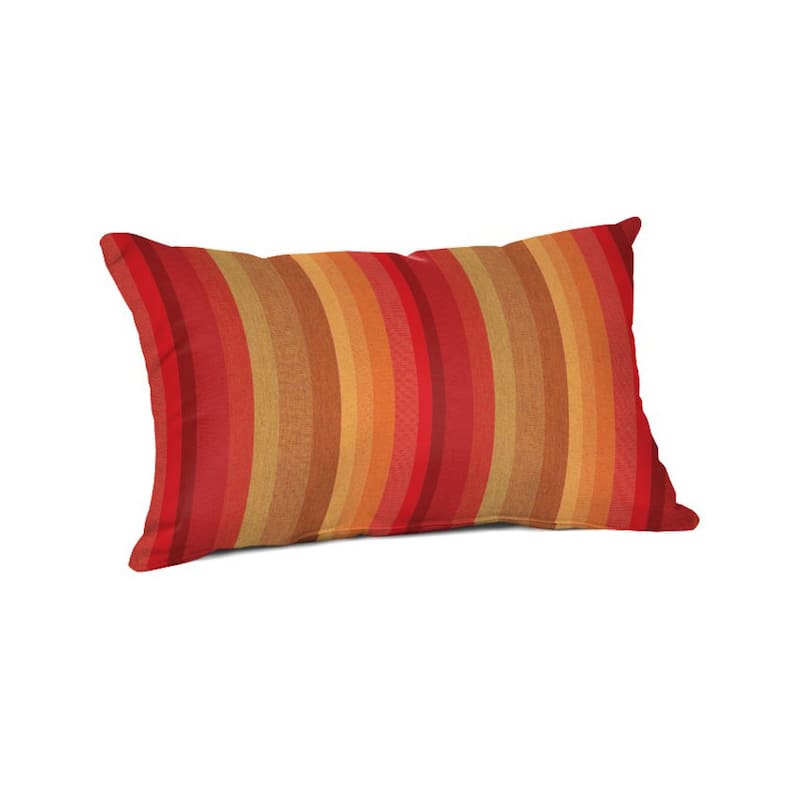Sunbrella 20x13 Striped Outdoor Lumbar Throw Pillow - Astoria Sunset