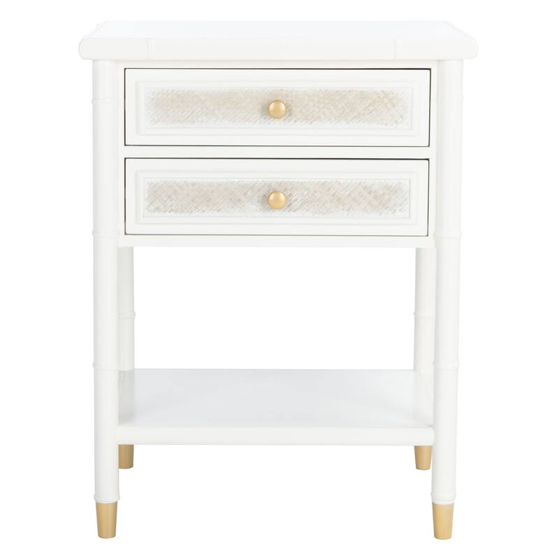 SAFAVIEH Ahab 2-Drawer 1-Shelf Accent Table. - 21" W x 18" D x 27" H
