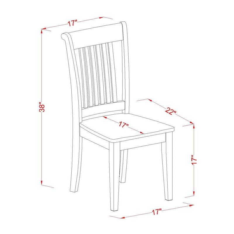 East West Furniture Dining Set Includes a Rectangle Dining Table with Butterfly Leaf and 4 Kitchen Chairs (Seat Chair Options)