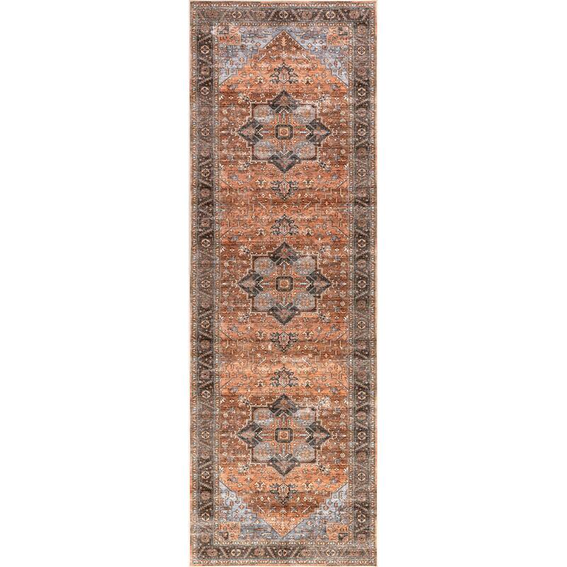 Nuloom Wrenley Medallion SplashGuard Machine Washable Area Rug