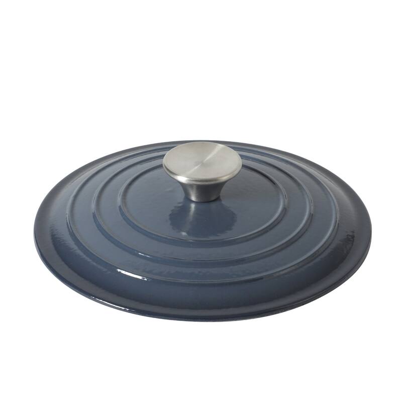 Gibson Home 2.65 Qt Enameled Cast Iron Dutch Oven Pot with Lid - Round, Ideal for Bread Baking & Stews