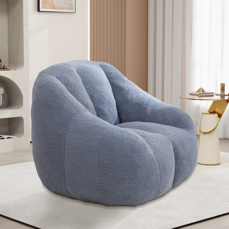 Upholstered Bean Bag Chair,Modern Lazy Floor Sofa Chair