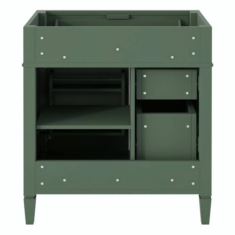 30'' Modern Bathroom Vanity with Top Sink, 2 Drawers and Tip-out Drawer