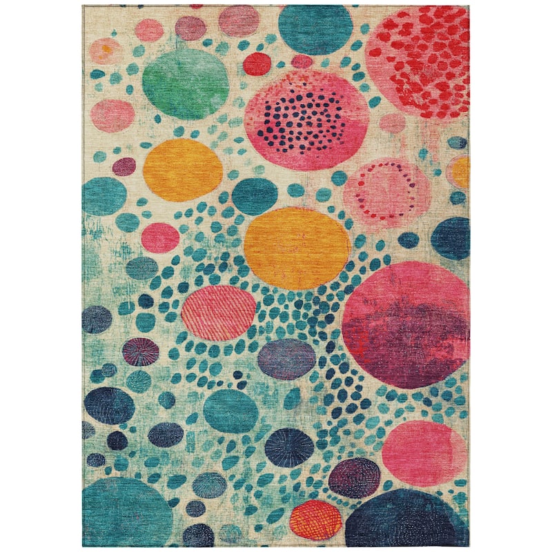 HomeRoots Geometric Transitional Rectangle Outdoor Rug