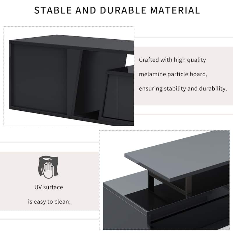 Modern, Minimalist Rectangle Extendable TV Stand