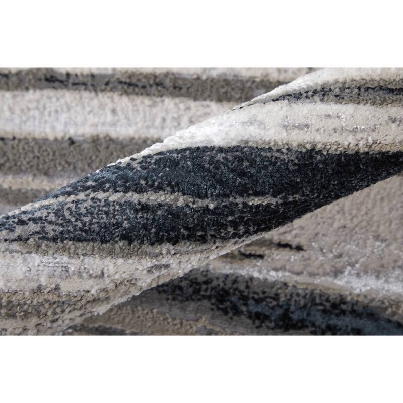Jewel 39CJF Stripes Modern Area Rug