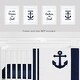 preview thumbnail 2 of 4, Sweet Jojo Designs Navy Blue White Anchors Away Collection Wall Decor Art Prints (Set of 4) - Let Your Dreams Set Sail