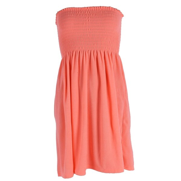 smocked terry cloth dress