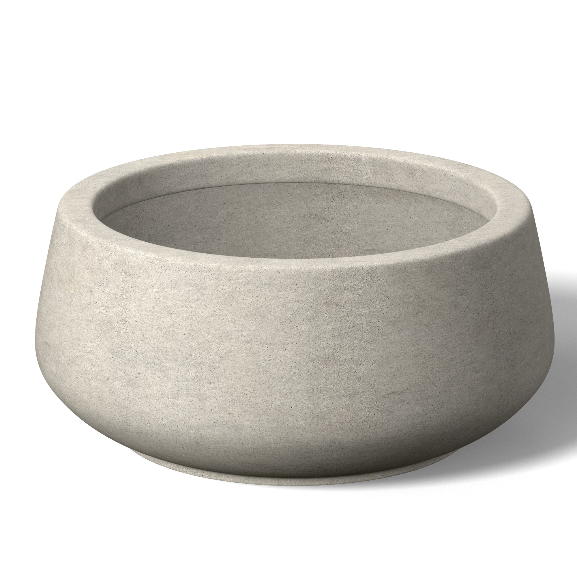 Tall Concrete Round Plant Pots / Large Indoor and Outdoor flower Planters with drainage holes