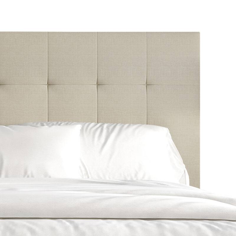 CraftPorch Clean-Lines Stitching Linen Upholstered Bed