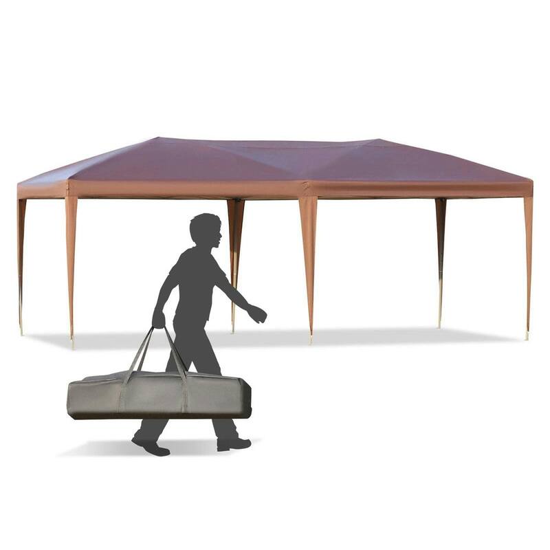10' x 19.2' Outdoor Gazebo Pop Up Canopy Party Tent with Carrying Bag