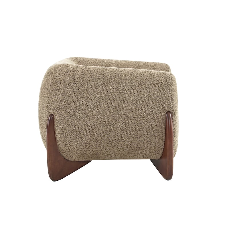Tina Modern Upholstered Boucle Arm Club Chair by Christopher Knight Home