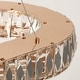 preview thumbnail 10 of 16, Modern Glam LED Crystal Chandelier Rose Gold Island Light for Dining Room - D37" x H64" Max