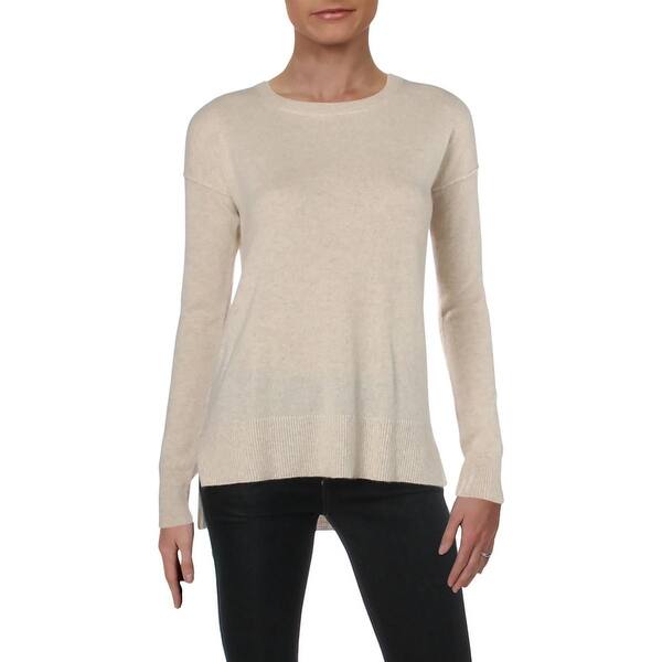 Shop Aqua Women S Cashmere Hi Low Long Sleeve Pullover Sweater
