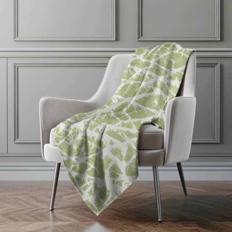 Premium Machine Washable Sherpa Casual Contemporary Throw Blanket - Aloe - 4'2" x 5'10"