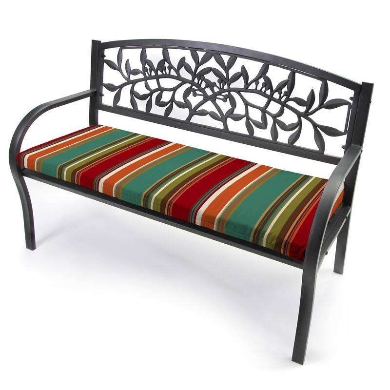 48" x 18" Outdoor Bench Cushion with Ties - 18'' L x 48'' W x 3.5'' H
