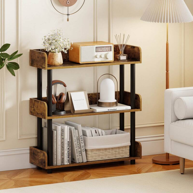 Costway 1/2 PCS 3-Tier Bookshelf with Anti-Tipping Kit, Industrial - See Details
