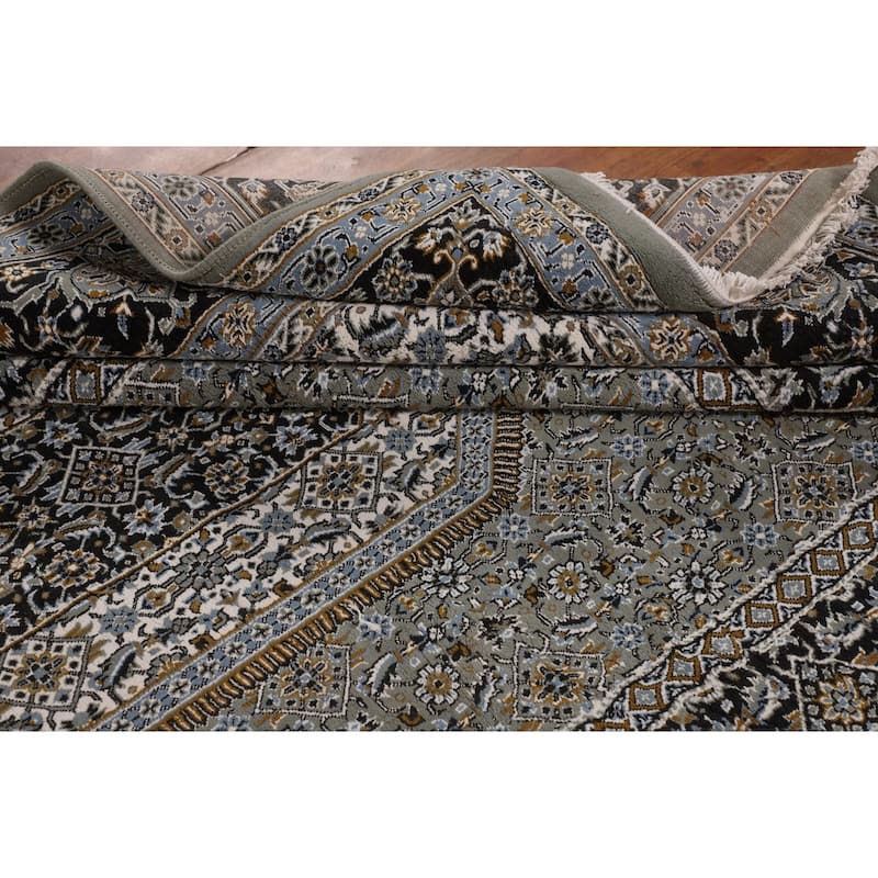 Green Geometric Tabriz Turkish Area Rug Machine Made Carpet - 8'2" x 11'8"