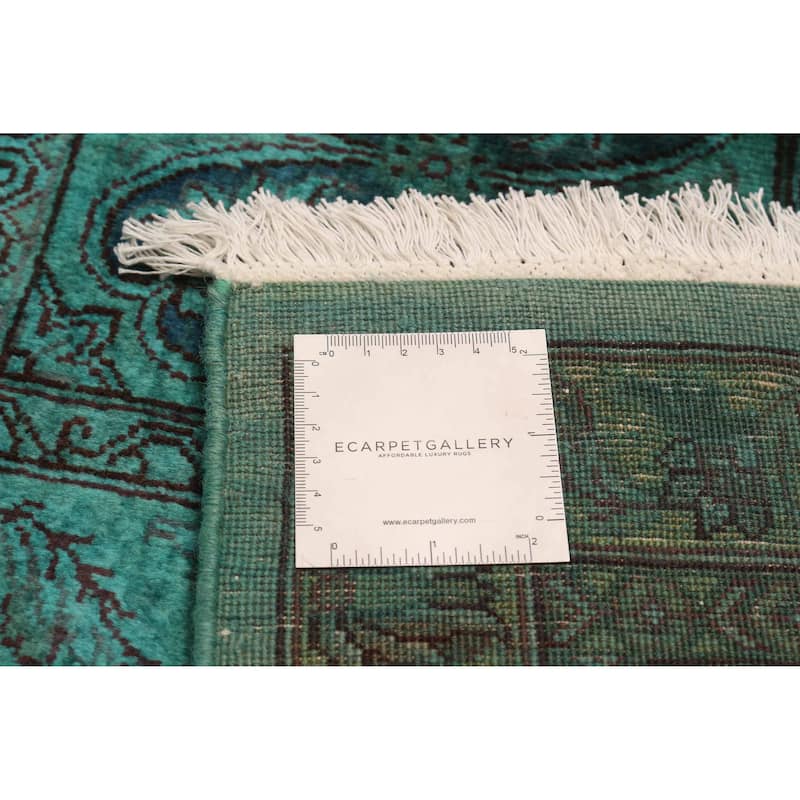 ECARPETGALLERY Hand-knotted Vibrance Teal Wool Rug - 9'1 x 12'1