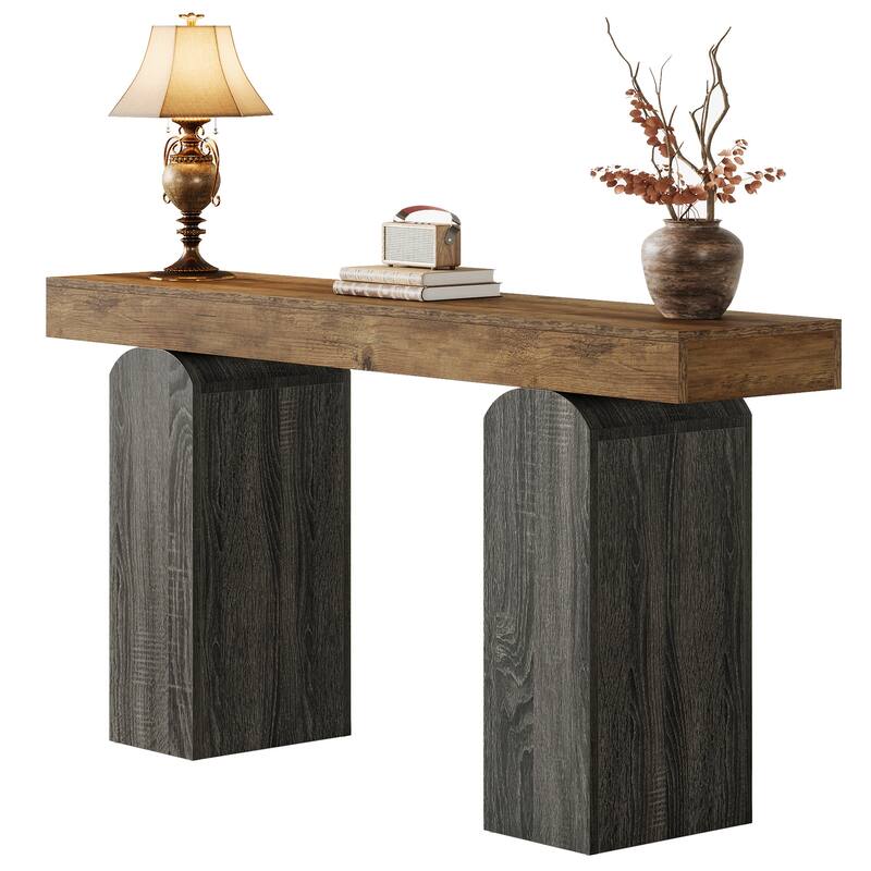 63 Inch Entryway Table, Farmhouse Console Table for Living Room
