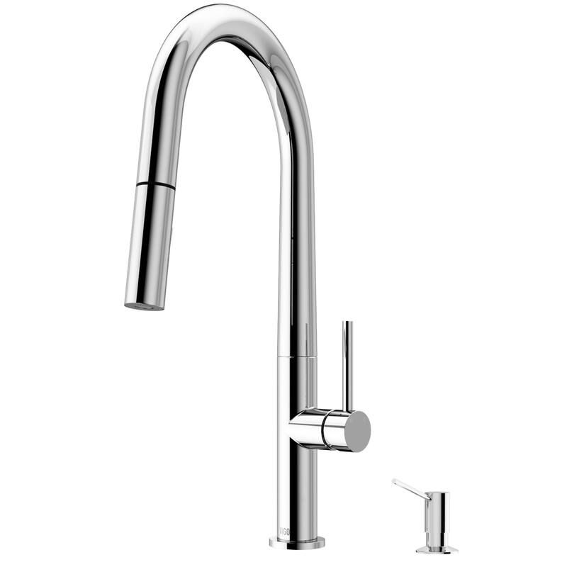 VIGO Greenwich 18" H Single Handle Pull-Down Sprayer Kitchen Faucet