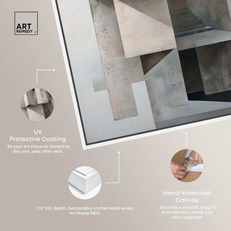 Grey Matrixy Canvas by Art Remedy