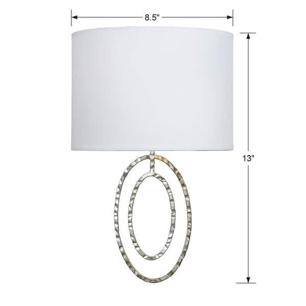 Layla 2 Light Antique Silver Sconce - 8.5'' W x 13'' H x 4.5'' D