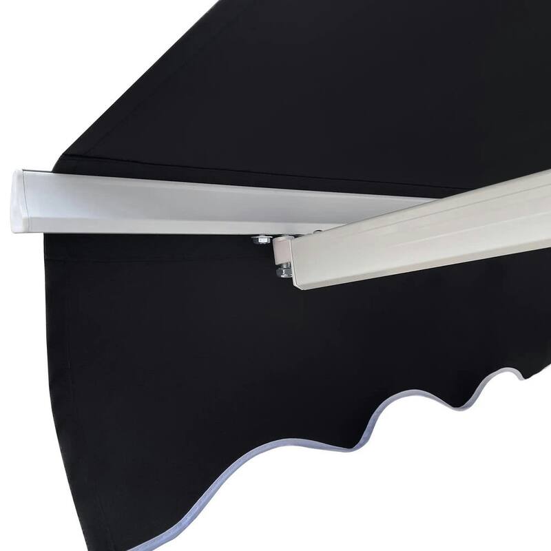 8'x7' Retractable Sunshade Awning for the Patio with Easy Crank Design