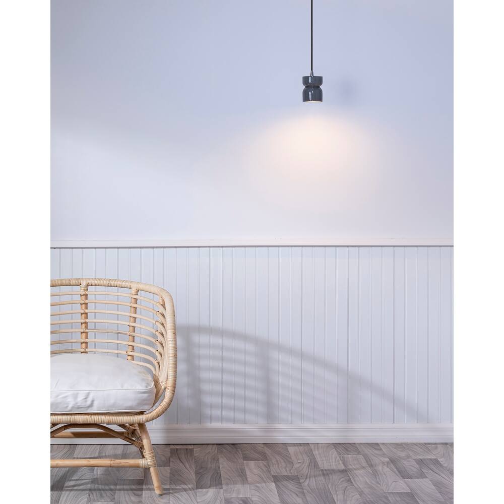 Justice Design Group Ceramic Short Hourglass Pendant