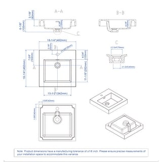 Dowell 18" FTB Resin Bathroom Vanity Basin