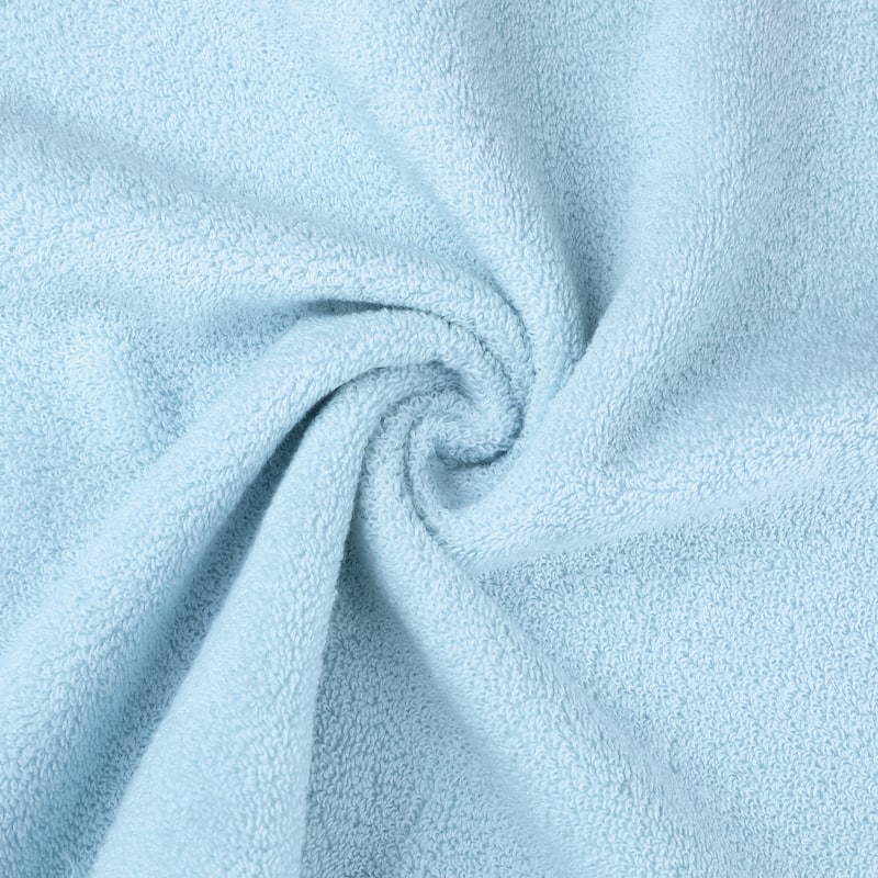 Striped Cotton Hand Towels, 14 x 30 Inch Highly Absorbent and Quick Dry Towels for Bathroom, Kitchen and Hotel Light Blue