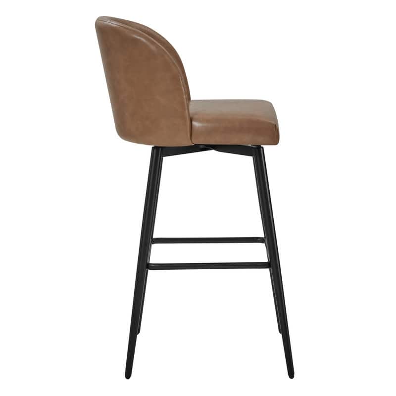 Charlotte Counter Height Swivel Barstool with Metal Legs Set